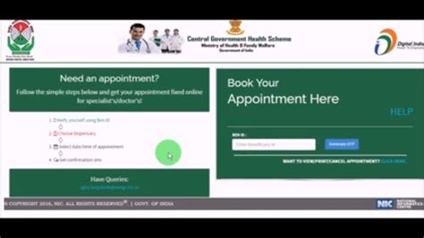 cgh appointment|Online Appointment by Beneficiary himself .